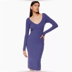 Wilfred Free Deep Blue Fuzzy Sweater